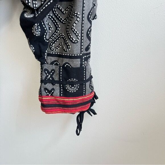 Harem pants Palazzo Black Multicolor Joggers Cotton Printed Oversized One size - Picture 5 of 7